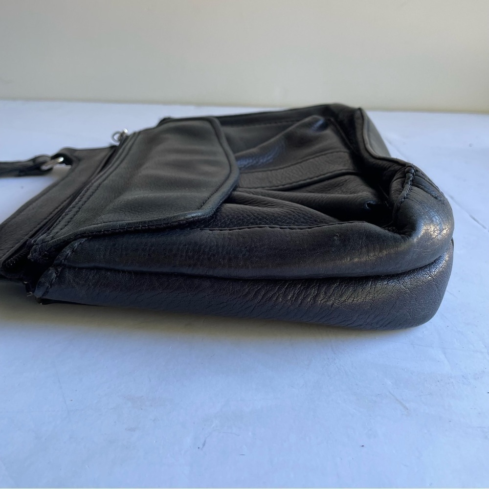 FOSSIL Purse Classic Black Vintage Pebbled Leather Crossbody Shoulder Bag 75082 - Picture 9 of 15